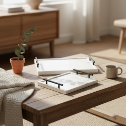 Wooden Tray Set 2 Pcs